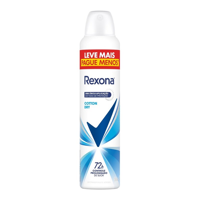 Desodorante Aerosol Antitranspirante Rexona 250 ml Leve Mais Pague Menos Cotton Dry