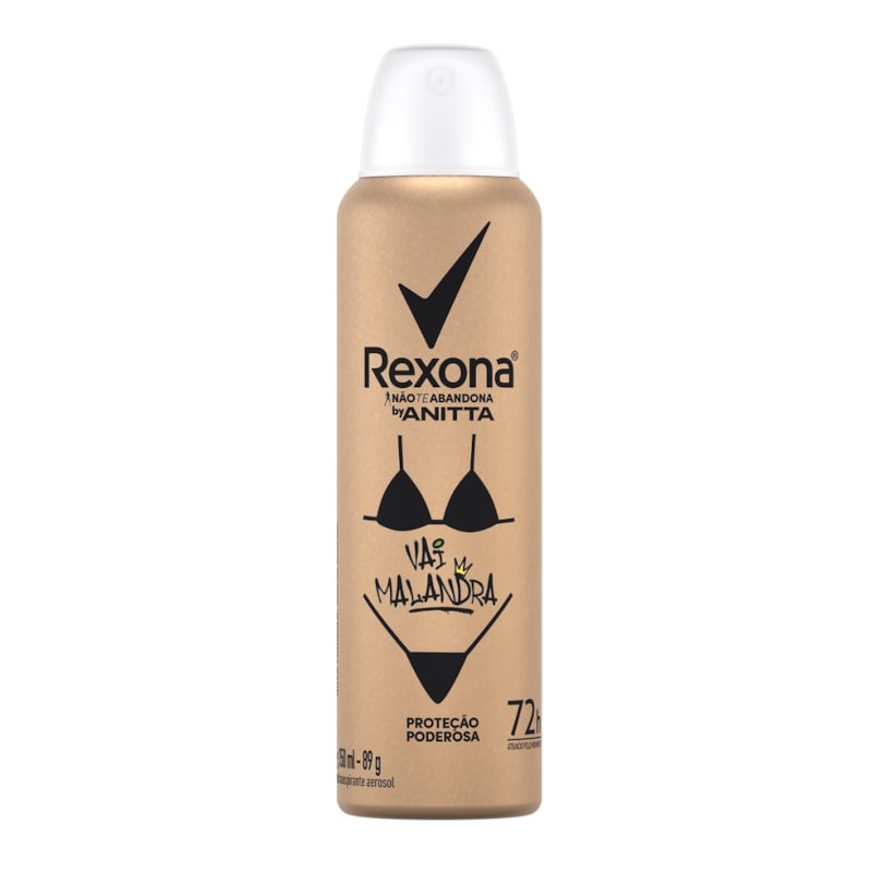 Desodorante Aerosol Antitranspirante Rexona By Anitta 150 ml Vai Malandra