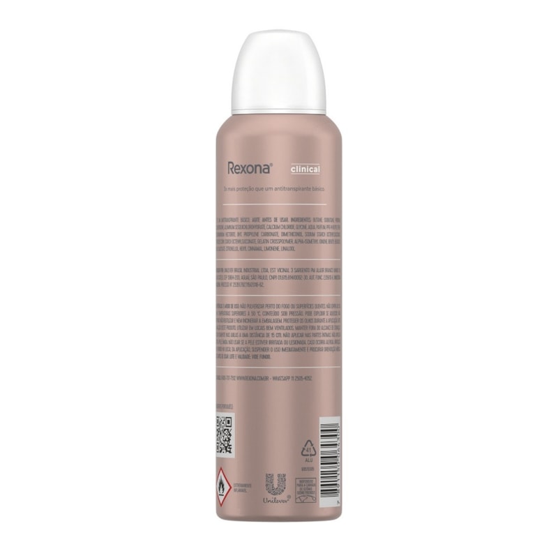 Desodorante Aerosol Antitranspirante Rexona Clinical 150 ml Extra Dry