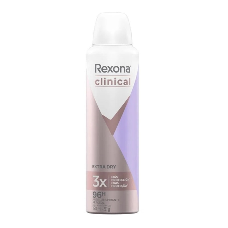 Desodorante Aerosol Antitranspirante Rexona Clinical 150 ml Extra Dry