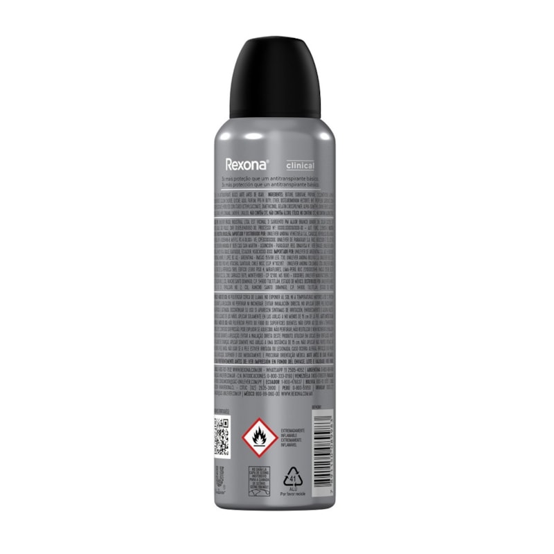 Desodorante Aerosol Antitranspirante Rexona Clinical 150 ml Intense Fresh