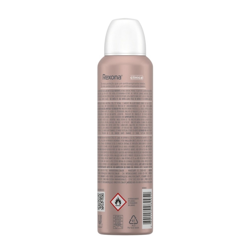 Desodorante Aerosol Antitranspirante Rexona Clinical 150 ml Refresh