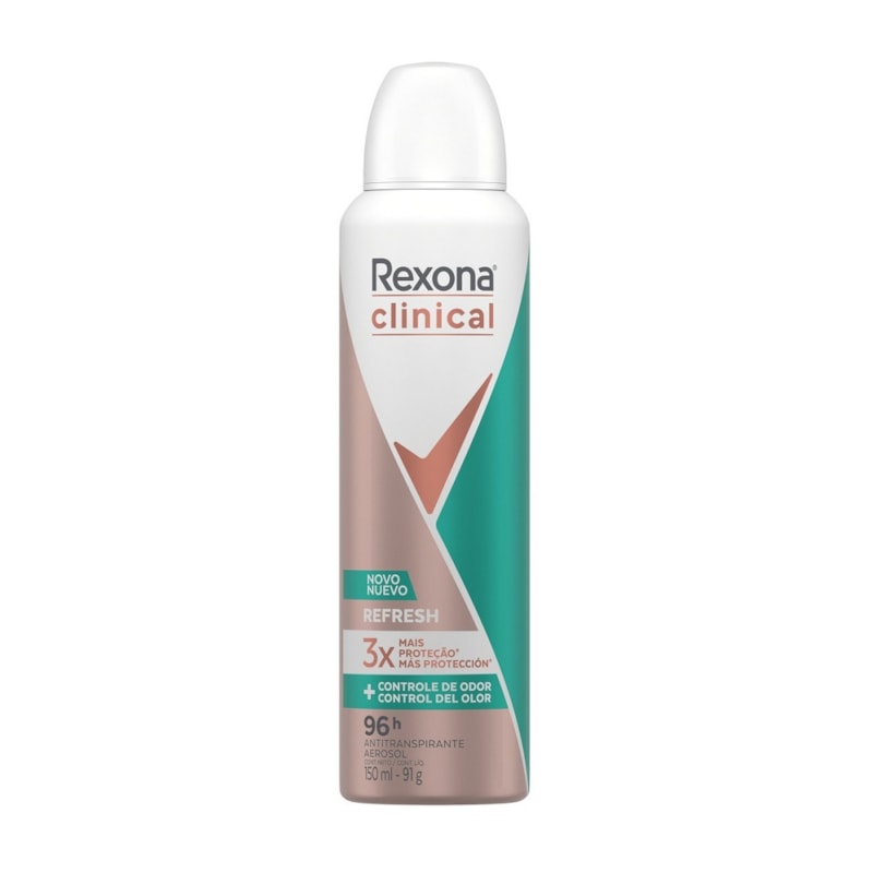 Desodorante Aerosol Antitranspirante Rexona Clinical 150 ml Refresh -  LojasLivia