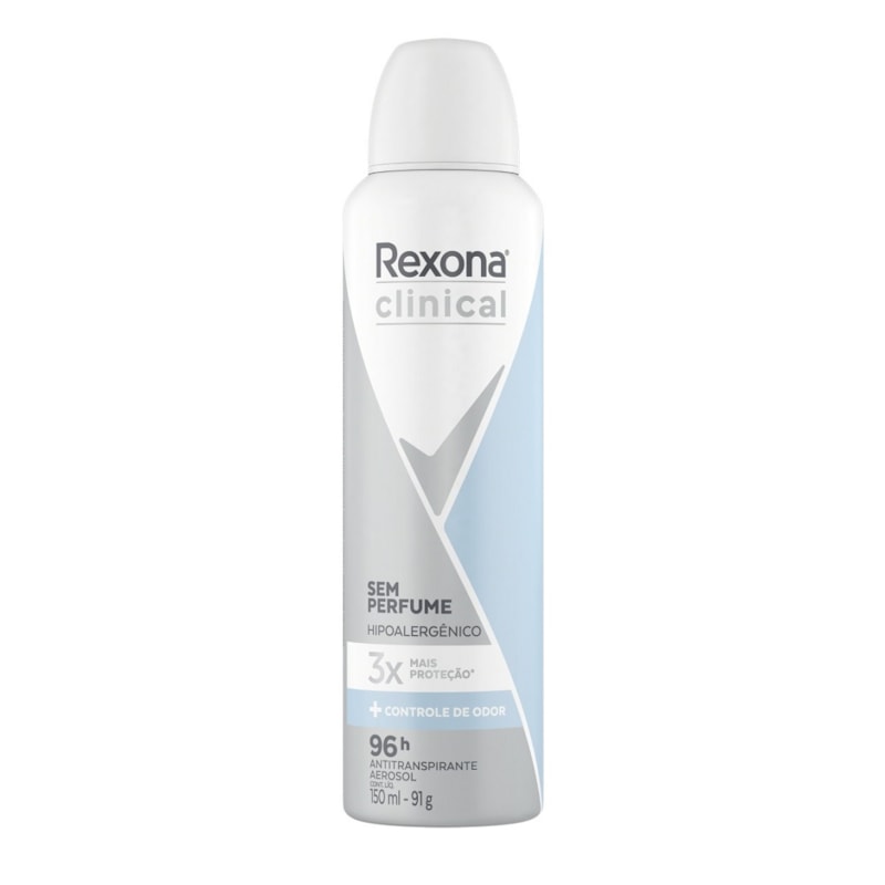 Desodorante Aerosol Antitranspirante Rexona Clinical 150 ml Sem Perfume