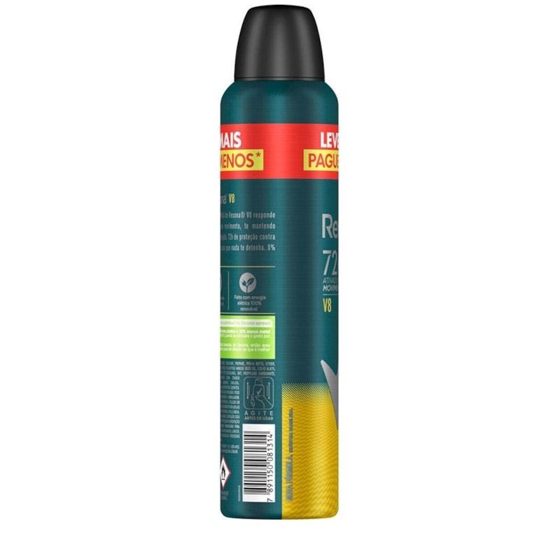 Desodorante Aerosol Antitranspirante Rexona Men 250 ml Leve Mais Pague Menos V8