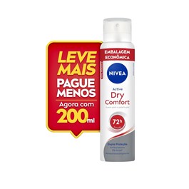 Desodorante Aerosol Feminino Nivea Dry Comfort Leve 200 ml Grátis 50ml