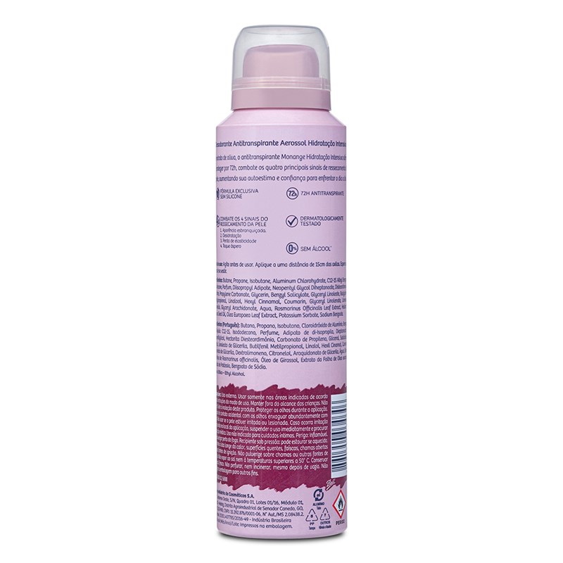 Desodorante Aerosol Monange 90 gr Hidratação Intensiva