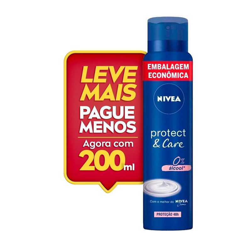 Desodorante Aerosol Nivea 200 ml Protect & Care