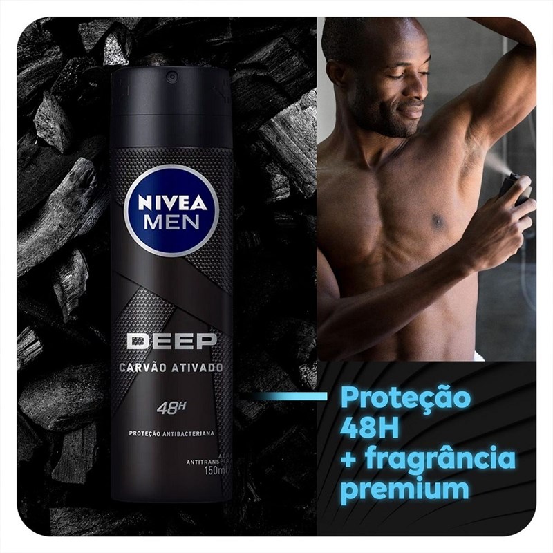 Desodorante Aerosol Nivea Men Deep 150 ml Premium