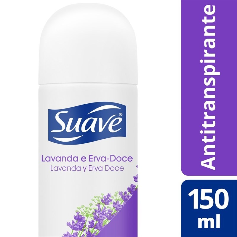 Desodorante Aerosol Suave 150 ml Lavanda e Erva-Doce