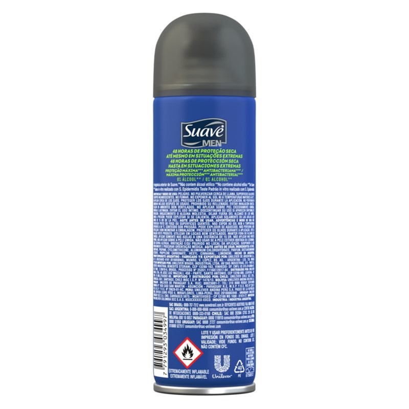 Desodorante Aerosol Suave Men 150 ml Intense Protection