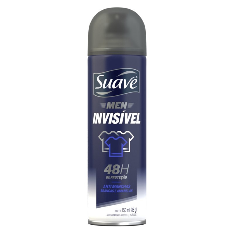 Desodorante Aerosol Suave Men 150 ml Invisible