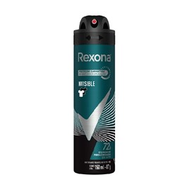 Desodorante Antitranspirante Aerosol Masculino Rexona Invisible 72 horas 150ml
