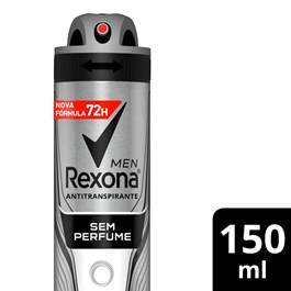 Desodorante Antitranspirante Rexona Masculino Aerosol Sem Perfume 72 horas  150ml