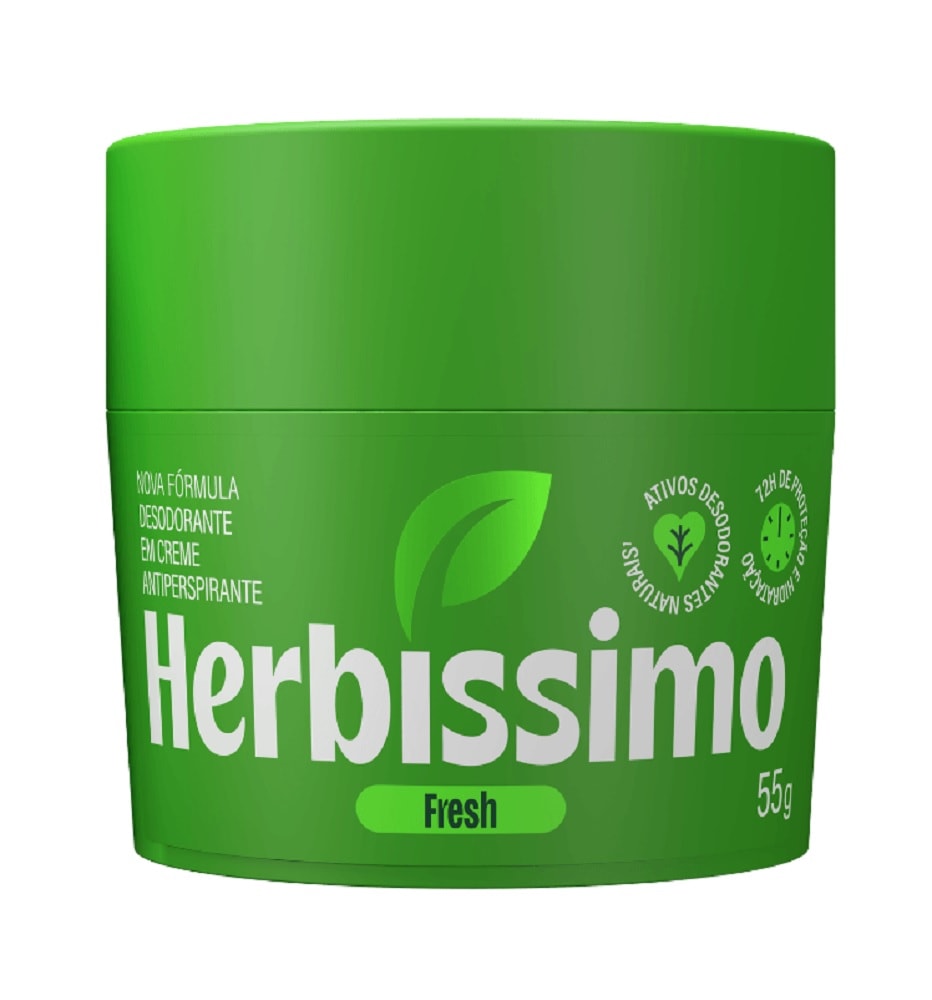 Kit Desodorante Creme Herbíssimo 55 gr Neutro 3 unidades