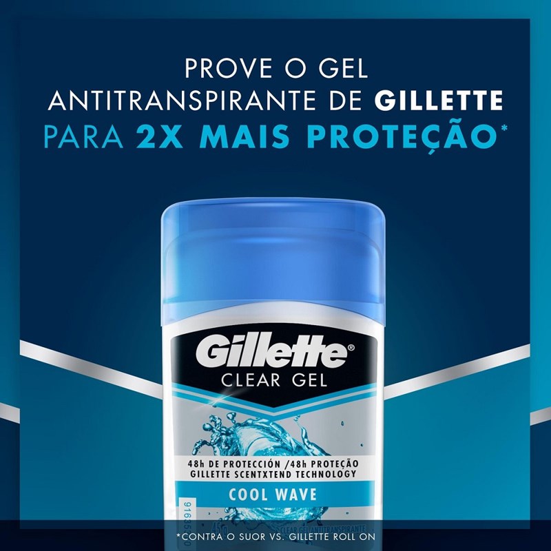 Desodorante em Gel Antitranspirante Gillete 45 gr Cool Wave