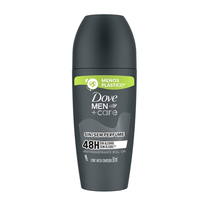Desodorante Roll On Antitranspirante Dove Men+Care 50 ml Sem Perfume