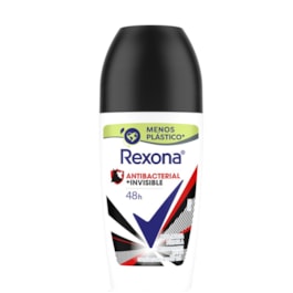 Desodorante Roll On Antitranspirante Rexona 50 ml Antibacterial + Invisible