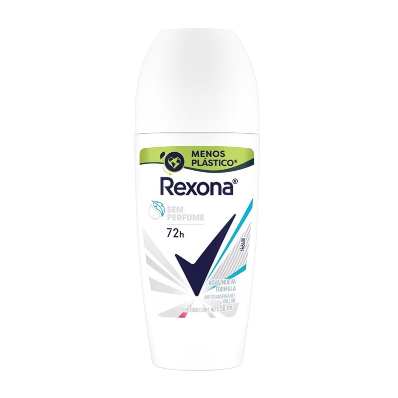 Desodorante Roll On Antitranspirante Rexona 50 ml Sem Perfume