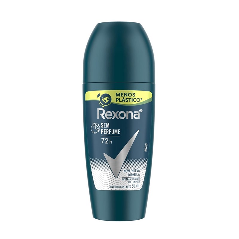 Desodorante Roll On Antitranspirante Rexona Men 50 ml Sem Perfume