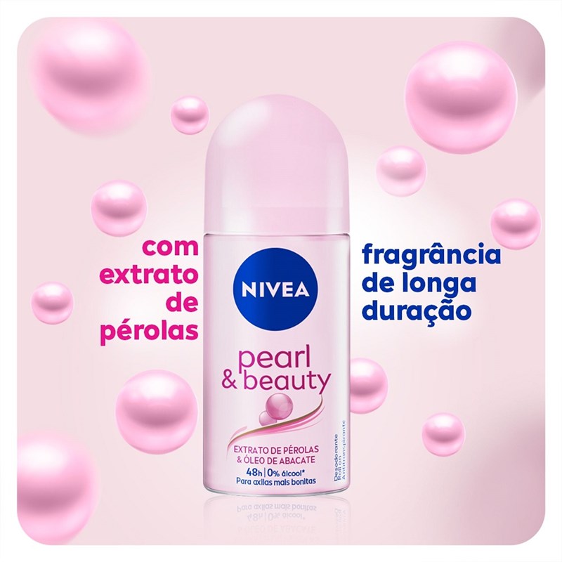 Desodorante Roll-On Feminino Nivea 50 ml  Pearl Beauty