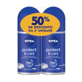 Desodorante Roll On Nivea 50 ml Protect & Care 2 unidades