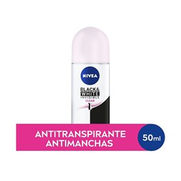 Desodorante Roll-On Nivea Black & White 50 ml Invisible Clear