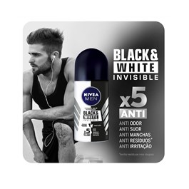 Desodorante Roll-On Nivea Men 50 ml Black & White Invisible