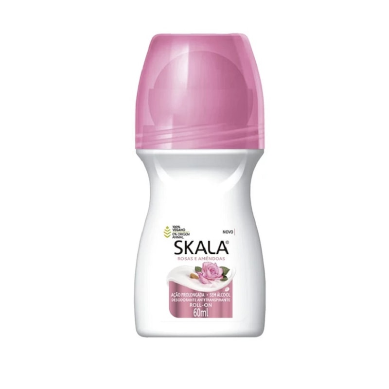 Desodorante Roll-On Skala 60 ml Rosas e Amêndoas