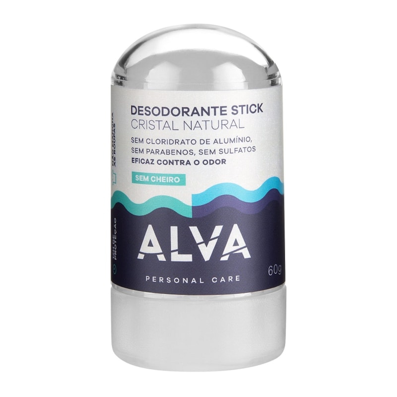 Desodorante Stick Cristal Alva 60 gr Sem Cheiro