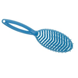 Escova de Cabelo Katy Flex Oval  Azul Com Glitter