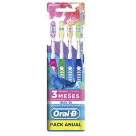 Escova Dental Oral-B Indicator Color Collection 4 Unidades