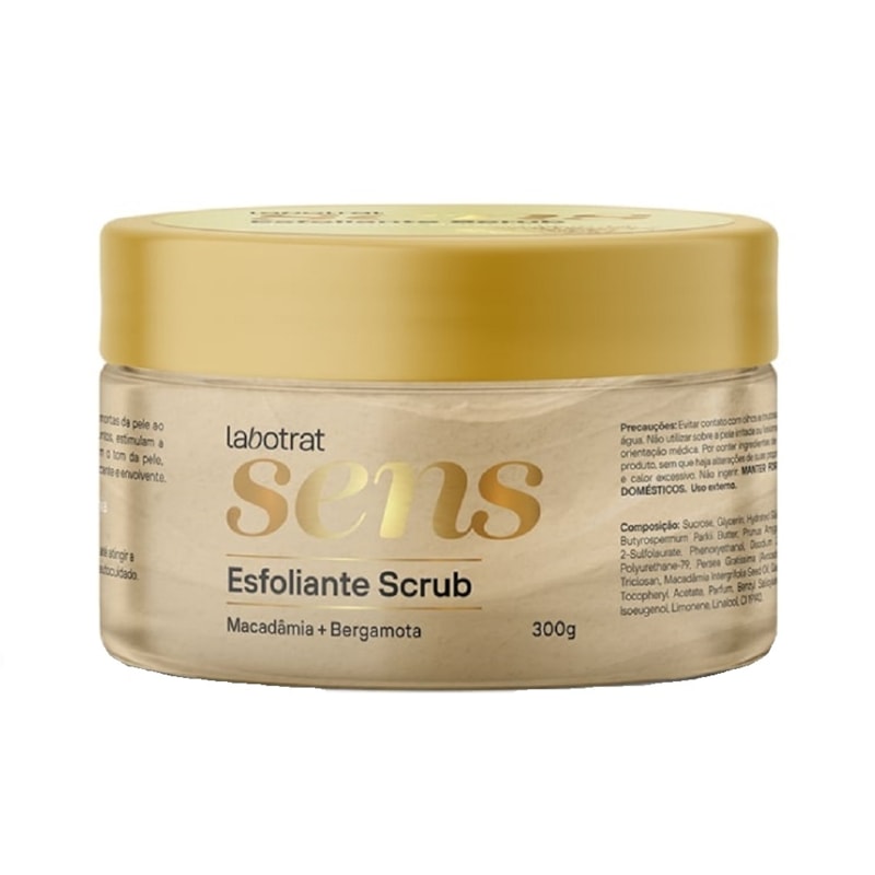 Esfoliante Scrub Labotrat Sens 300 gr Macadâmia + Bergamota