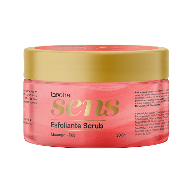 Esfoliante Scrub Labotrat Sens 300 gr Morango + Rubi