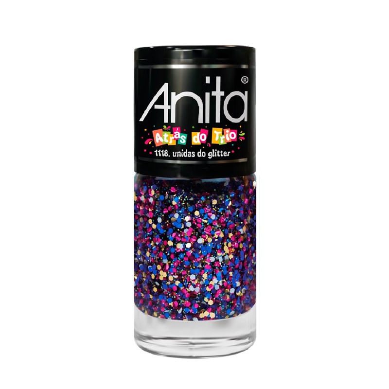 Esmalte Anita Atrás do Trio 10 ml Unidas Do Glitter