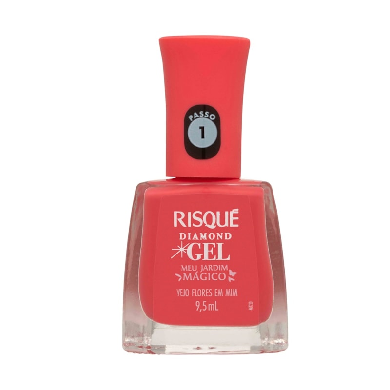 Esmalte Risqué Diamond Gel Meu Jardim Mágico 9,5 ml Vejo Flores em Mim