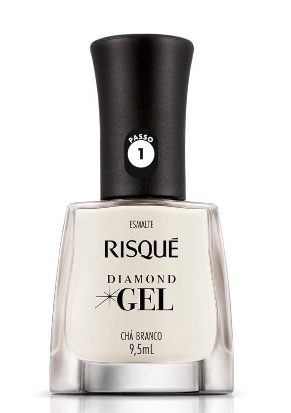 Esmalte Risqu Diamond Gel Natural 9 5 ml Ch Branco LojasLivia