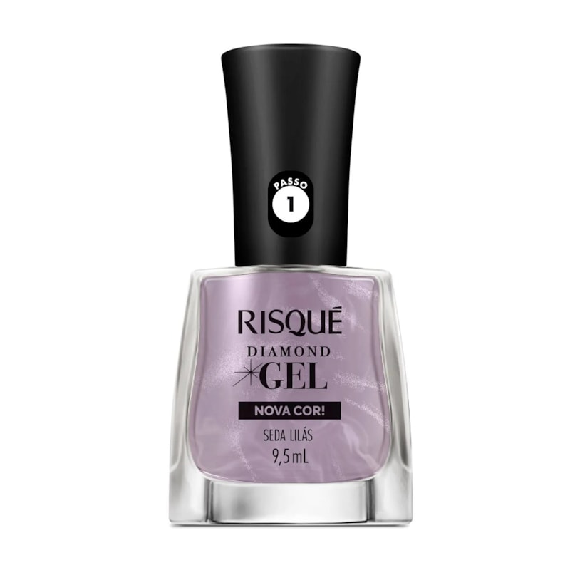 Esmalte Risqué Diamond Gel Nova Cor! 9,5 ml Seda Lilás - LojasLivia