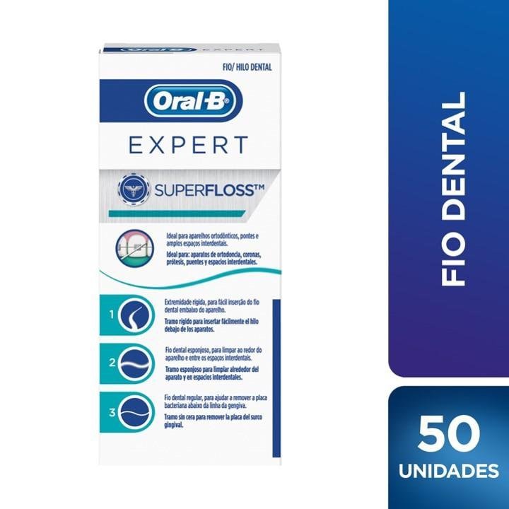 Fio Dental Oral-B Super Floss 50 M - LojasLivia