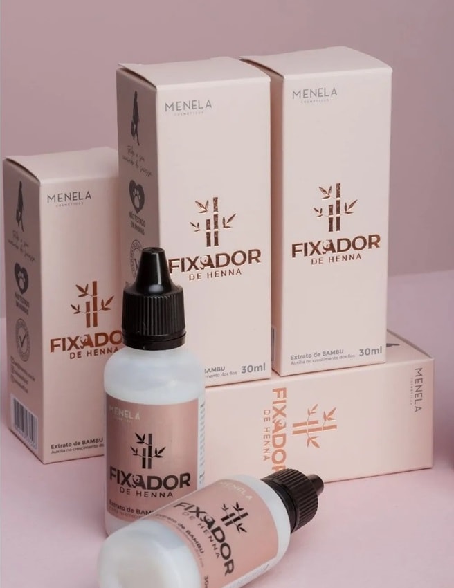 Fixador de Henna Menela 30 ml Extrato de Bambu