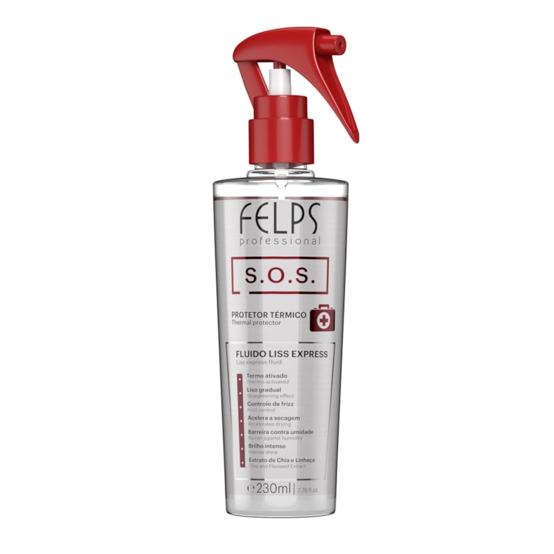 Fluído Thermo Protetor Felps 230 ml S.O.S Liss Express