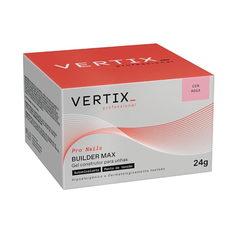 Gel Construtor Vertix Pro Nails Builder Max 24 gr Rosa