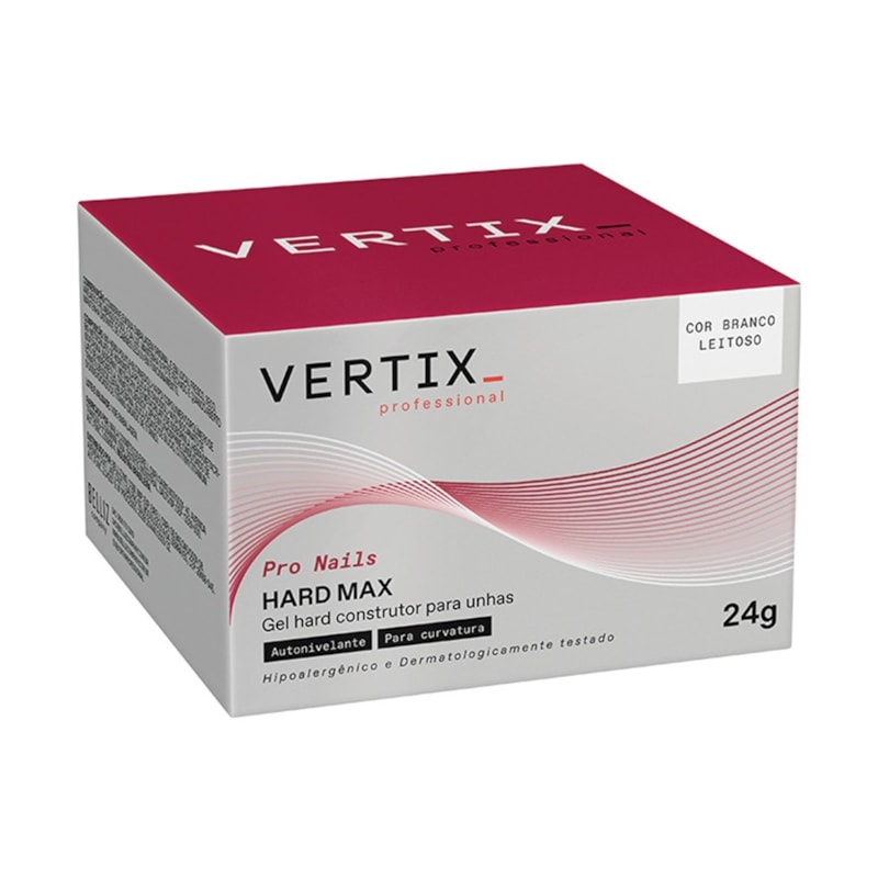 Gel Construtor Vertix Pro Nails Hard Max 24 gr Branco Leitoso