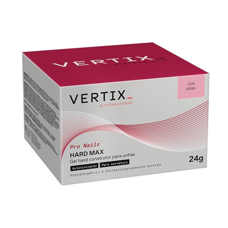 Gel Construtor Vertix Pro Nails Hard Max 24 gr Rosa