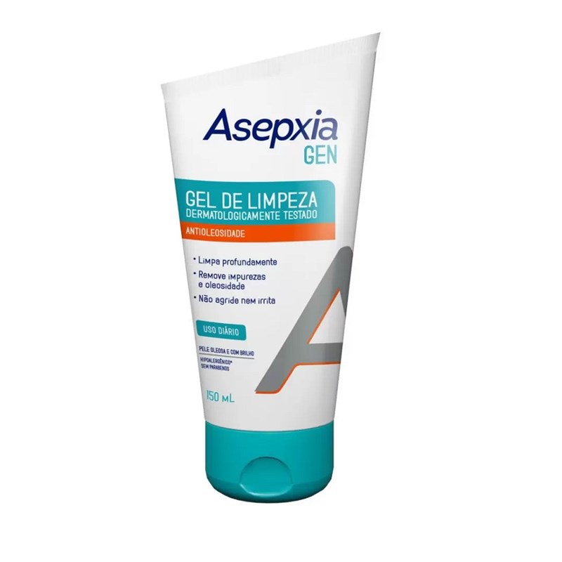 Gel de Limpeza Facial Asepxia Gen 150 ml Antioleosidade