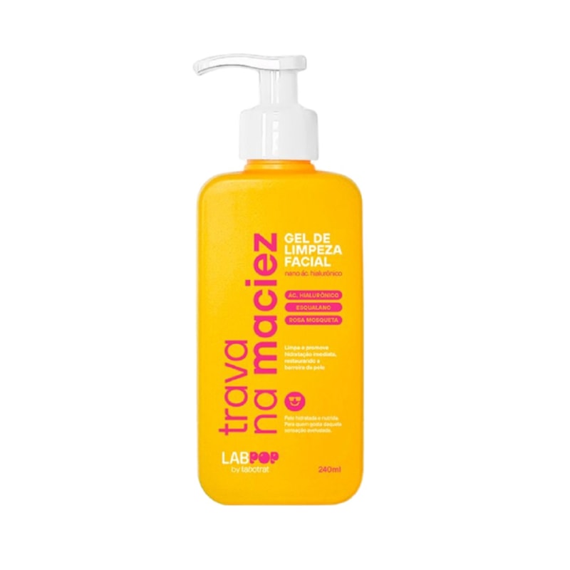 Gel de Limpeza Facial Labotrat LabPop 240 ml Trava na Maciez