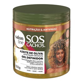 Gel Definidor Salon Line S.O.S Cachos 550 gr Azeite de Olivia
