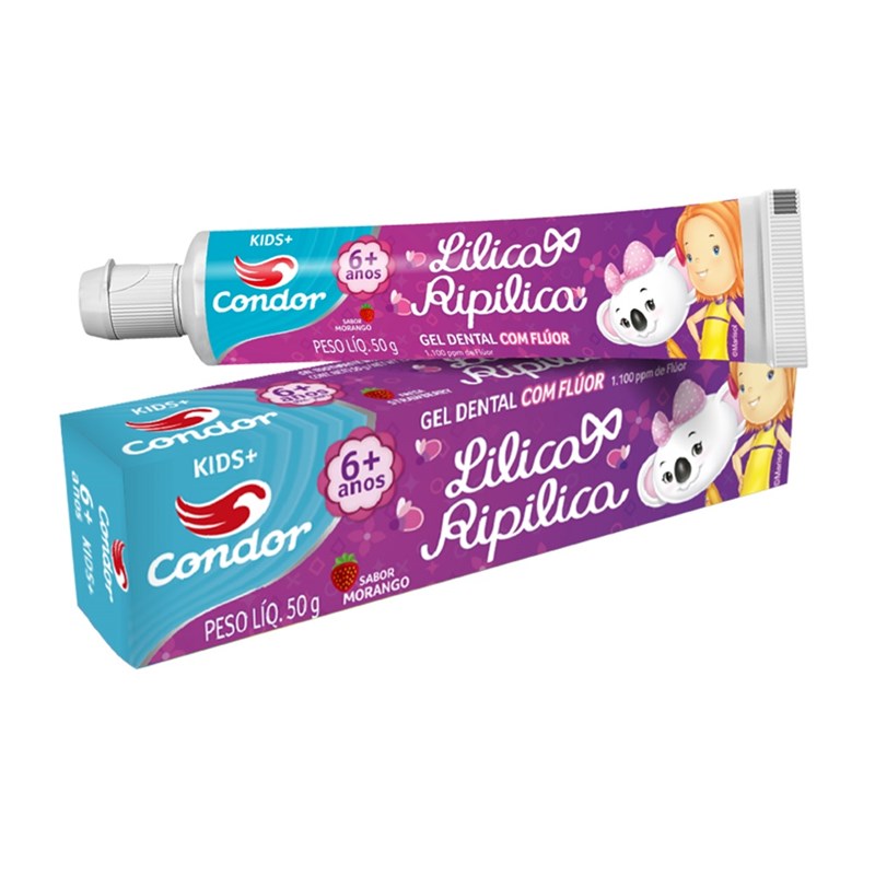Gel Dental Condor Kids + Lilica Ripilica 50 gr Morango