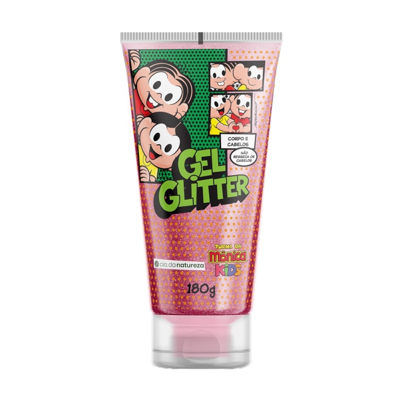 Gel Glitter Turma da Mônica 180 gr Corpo e Cabelo