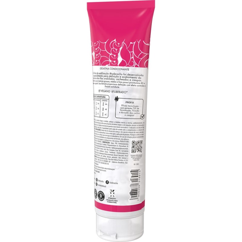 Gelatina Salon Line #todecacho  280 gr Fixação Extra Forte